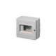 EC64108 modular enclosure, 180x200x100mm, wall mounting, ABS, gray, transparent cover, with key, 1x8 modules, IP65