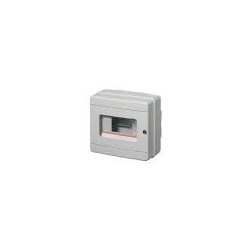 EC64108 modular enclosure, 180x200x100mm, wall mounting, ABS, gray, transparent cover, with key, 1x8 modules, IP65