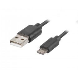 USB kaabel micro B-pistik USB-A 2.0 pesa, 80cm, must (TxBlock temperatuurimuundurile)