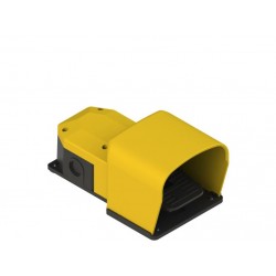 PX 10121 single foot switch with protection, 1NO+1NC, fast action, yellow, IP65