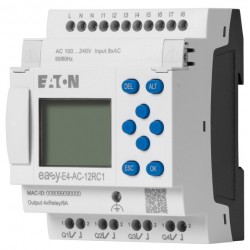 EASY-E4-AC-12RC1 juhtimisrelee easyE4, display, 100-240AC/DC, 8 digitaalsisendit, 4 releeväljundit